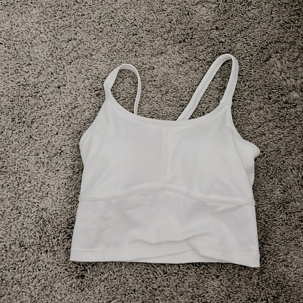 White cropped tank